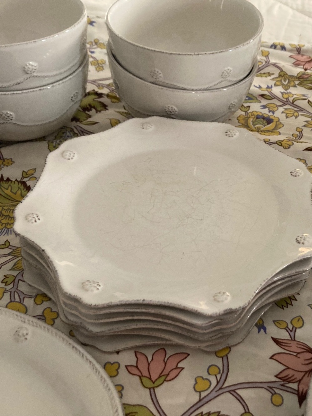 Juliska Berry & Thread Whitewash - Separate Pieces or Full Set 39pc Set